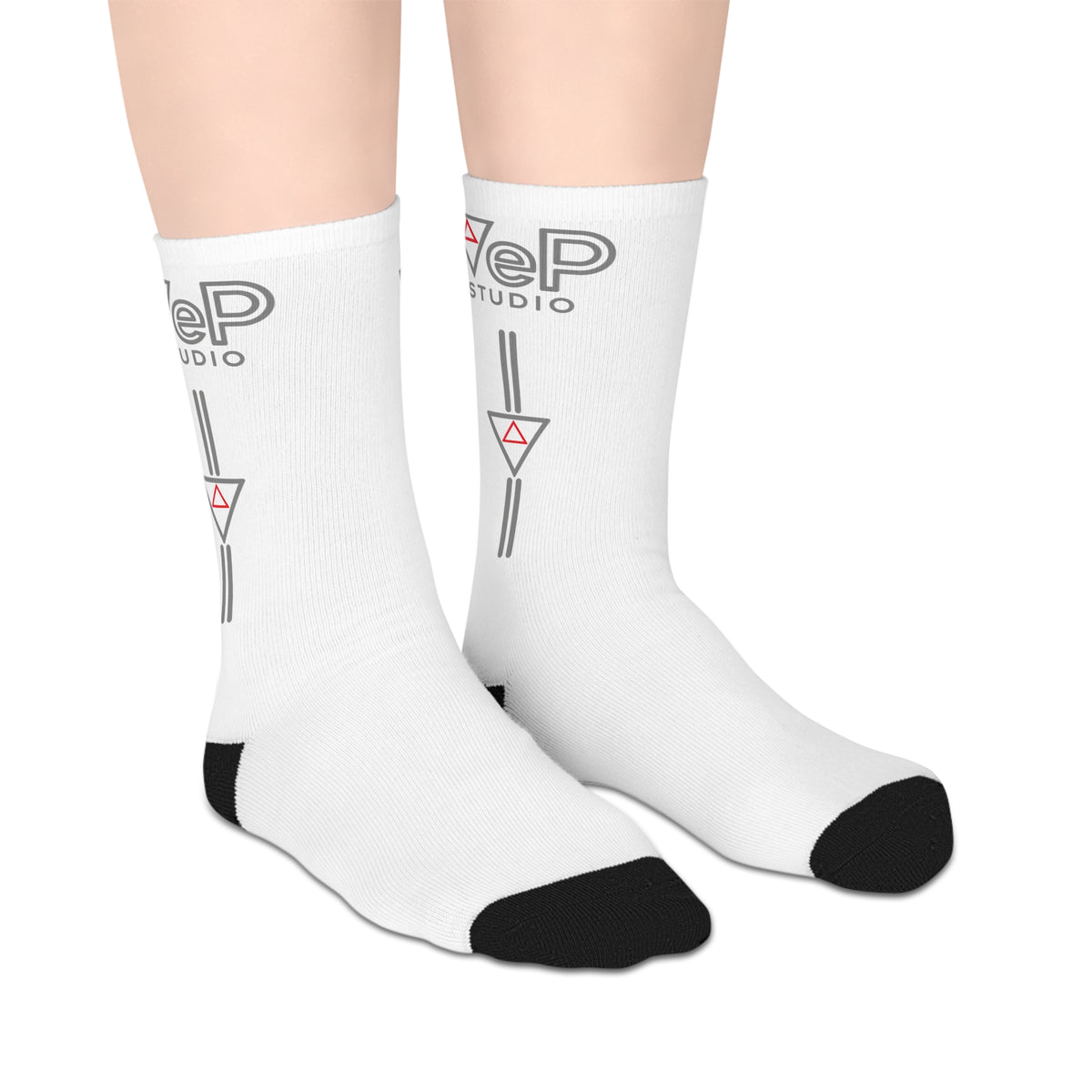 Mid-Length Socks — Subtle Logo Athletic Crew Socks