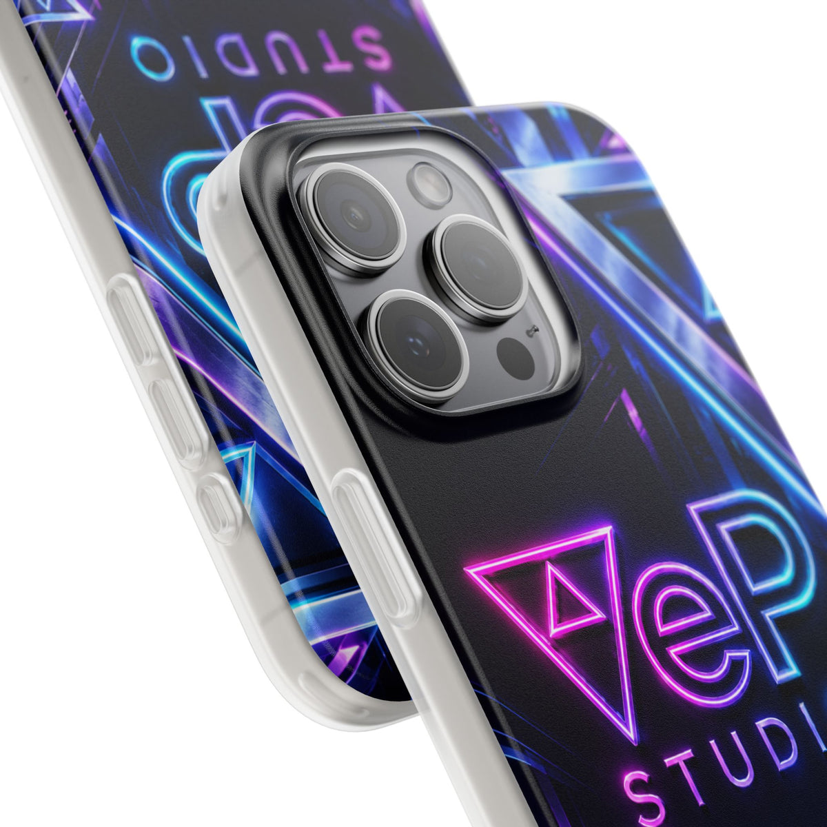 Neon Retro Studio Phone Case – 80s Vaporwave Flexi Case