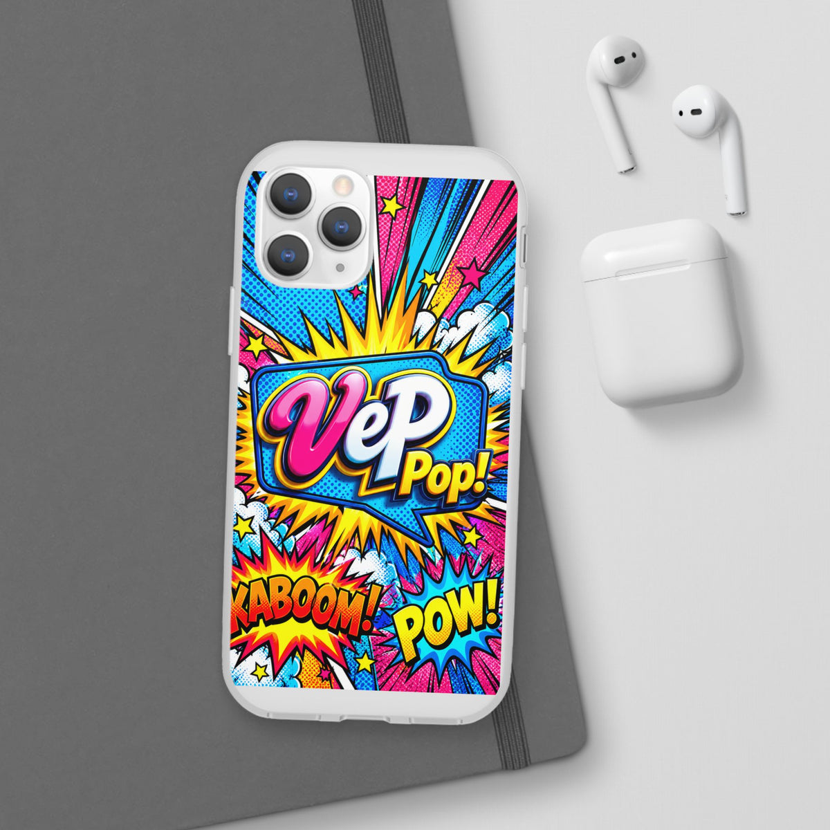 Pop Art Comic Phone Case — "VeP Pop!" Graphic Shockwave Design