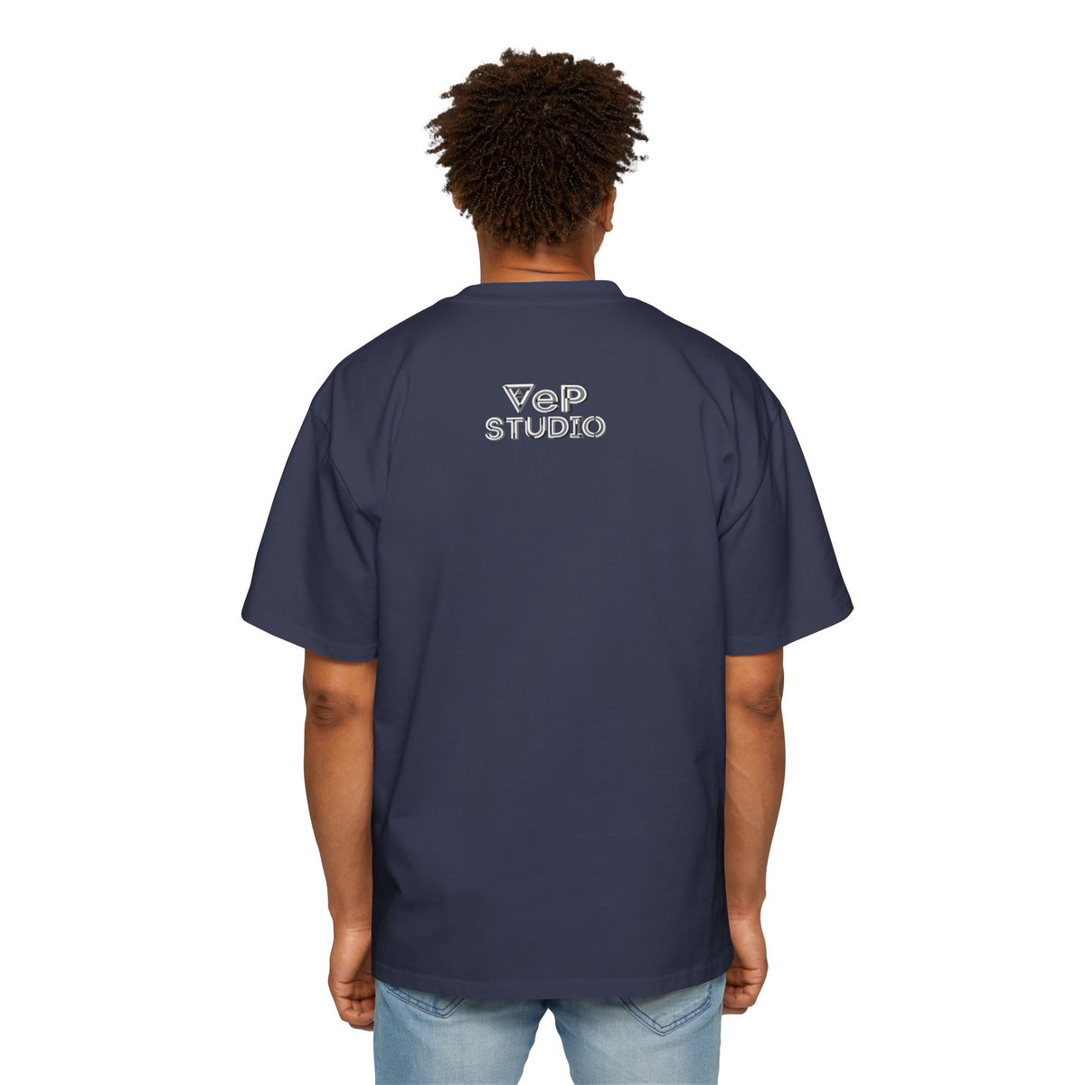 Think Again Cube Graphic Tee — Men's Oversized Cotton T-Shirt