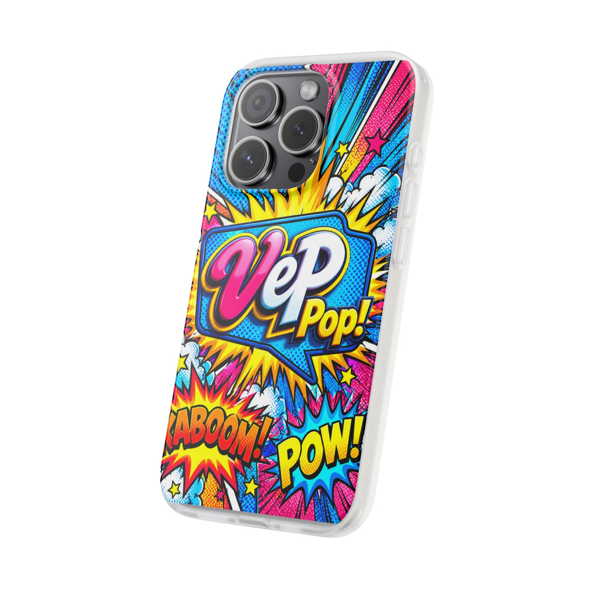 Pop Art Comic Phone Case — "VeP Pop!" Graphic Shockwave Design