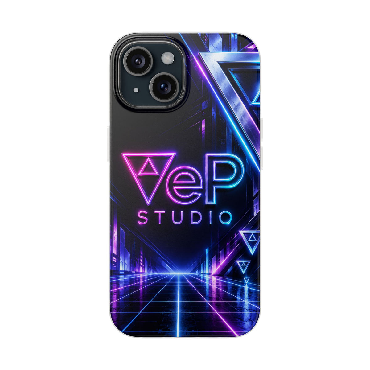 Neon Retro Studio Phone Case – 80s Vaporwave Flexi Case