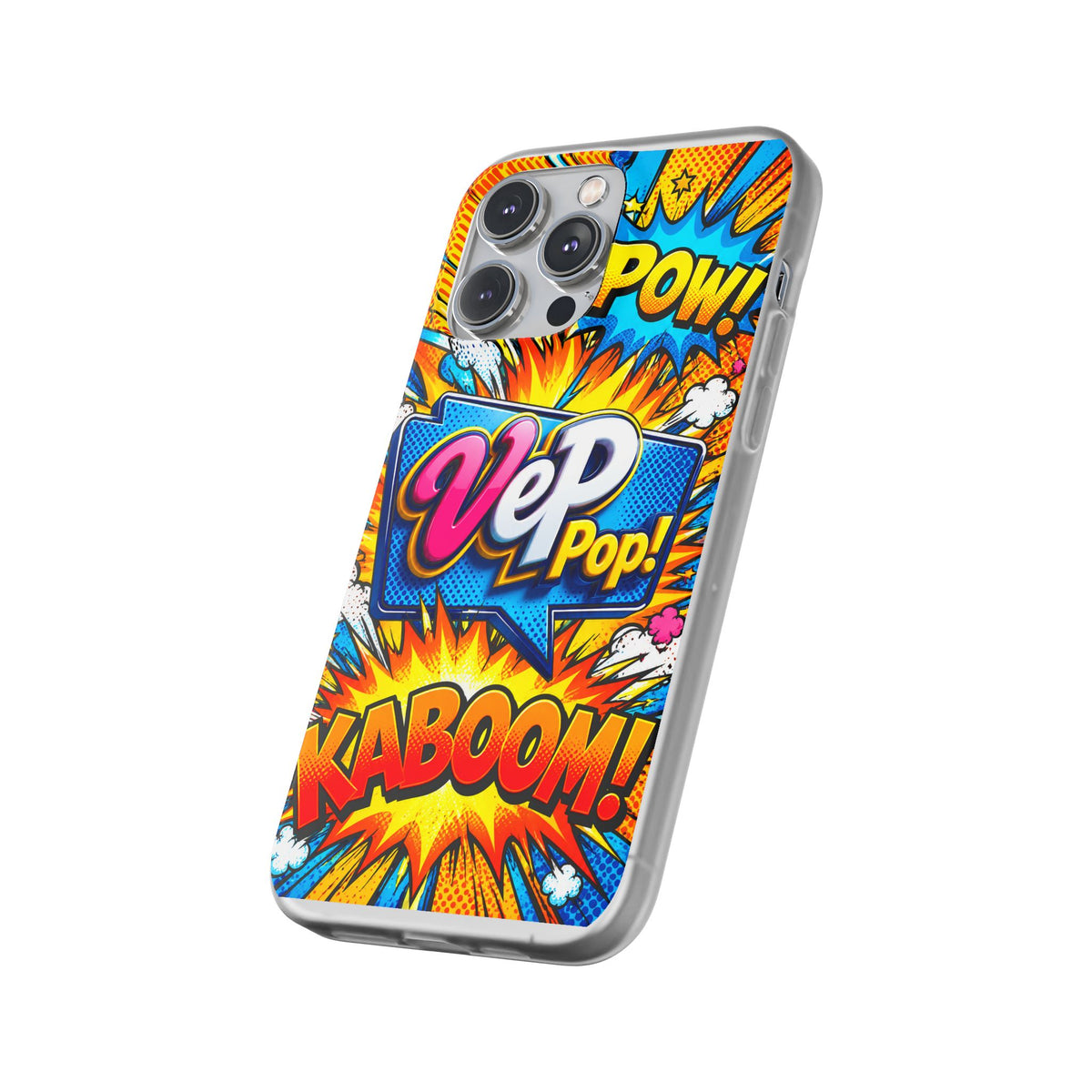 Comic Pop Phone Case — 'VeP Pop! Kaboom' Retro Superhero iPhone Cover