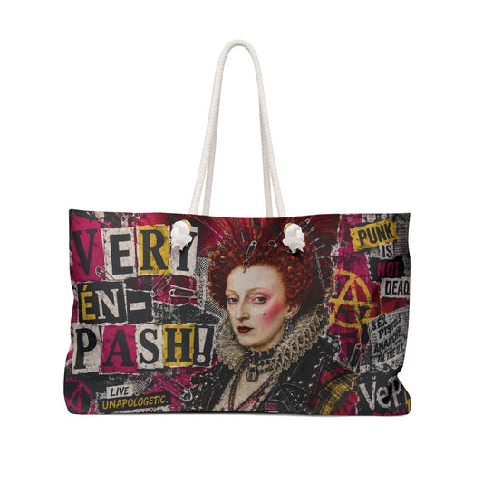 Punk Queen Weekender Bag — ‘God Save the Queen’ Collage Travel Tote