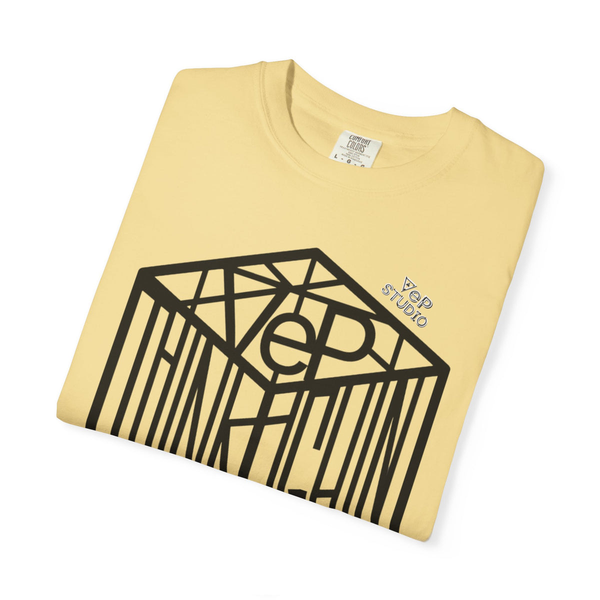Think Outside the Box T-Shirt — Optical Cube Design with “Looking” Back Text