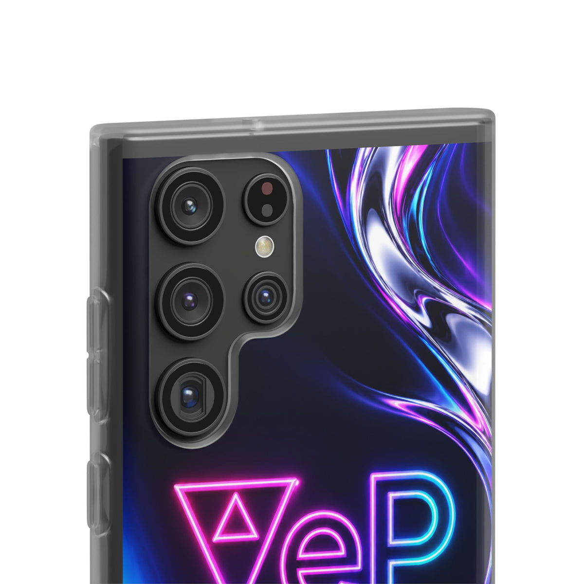 Phone Case — Neon Vaporwave "VeP Studio" Soft Flexi Cover