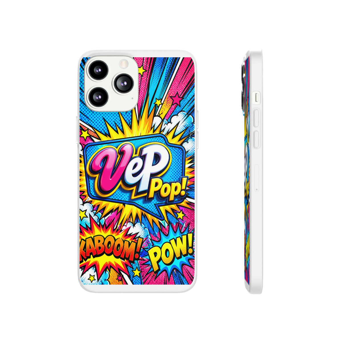 Pop Art Comic Phone Case — "VeP Pop!" Graphic Shockwave Design