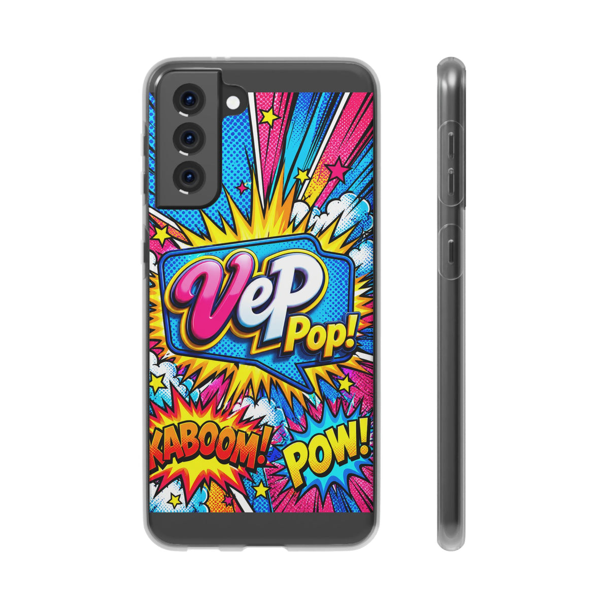 Pop Art Comic Phone Case — "VeP Pop!" Graphic Shockwave Design
