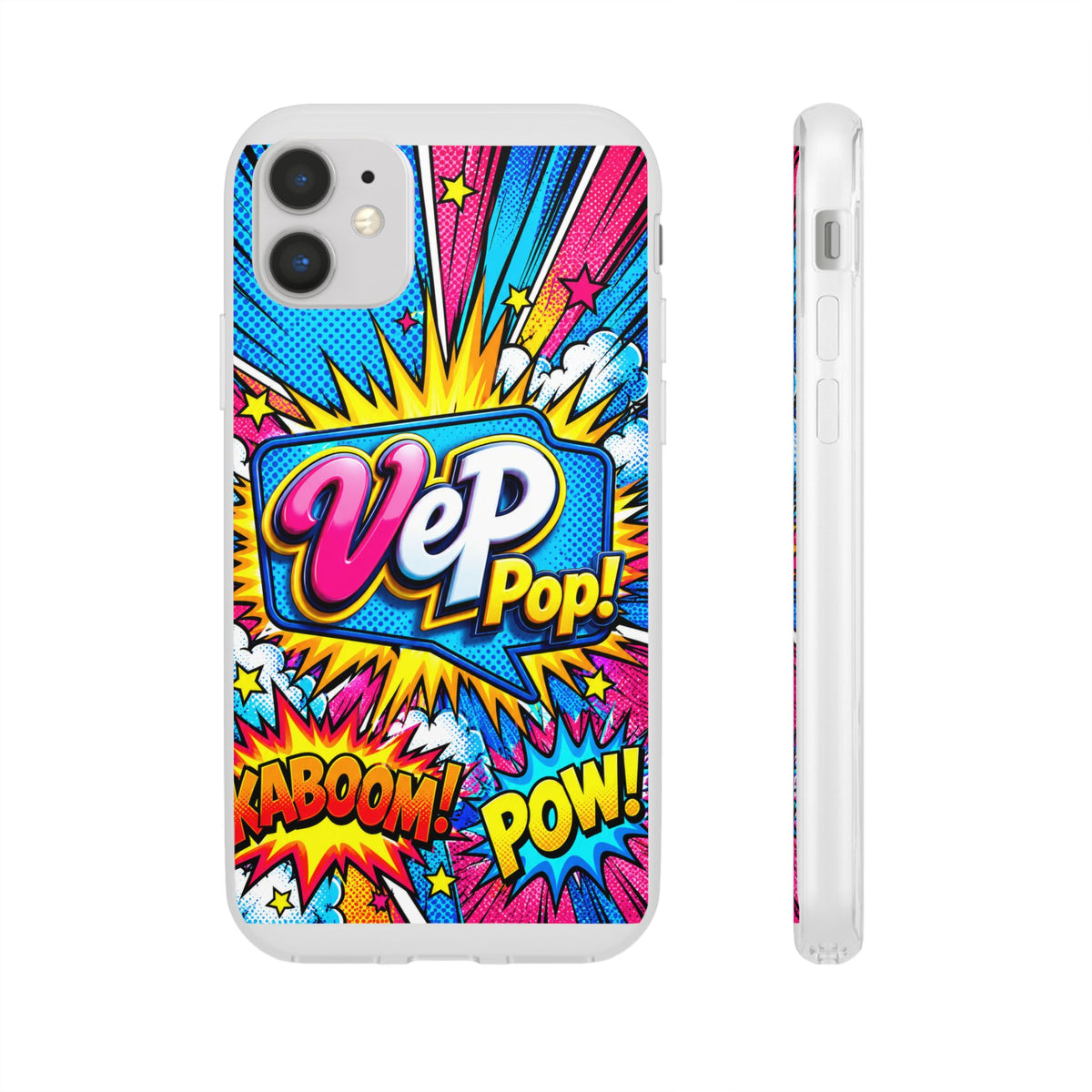 Pop Art Comic Phone Case — "VeP Pop!" Graphic Shockwave Design