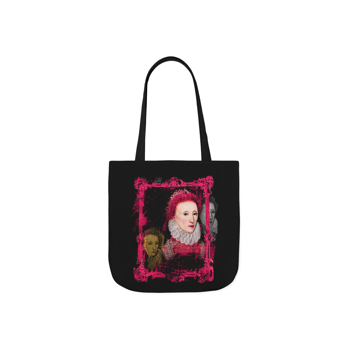 Elizabethan Portrait Tote Bag — Vintage Queen Framed Canvas Tote