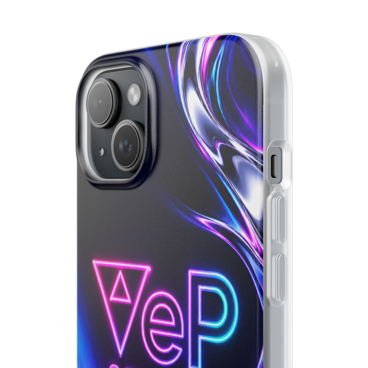 Phone Case — Neon Vaporwave "VeP Studio" Soft Flexi Cover