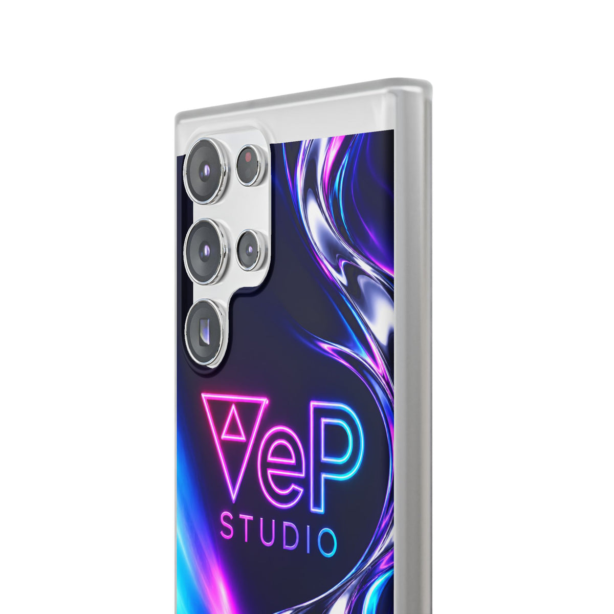 Phone Case — Neon Vaporwave "VeP Studio" Soft Flexi Cover
