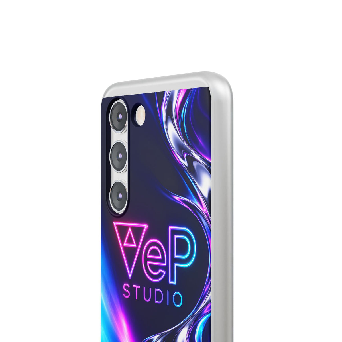 Phone Case — Neon Vaporwave "VeP Studio" Soft Flexi Cover