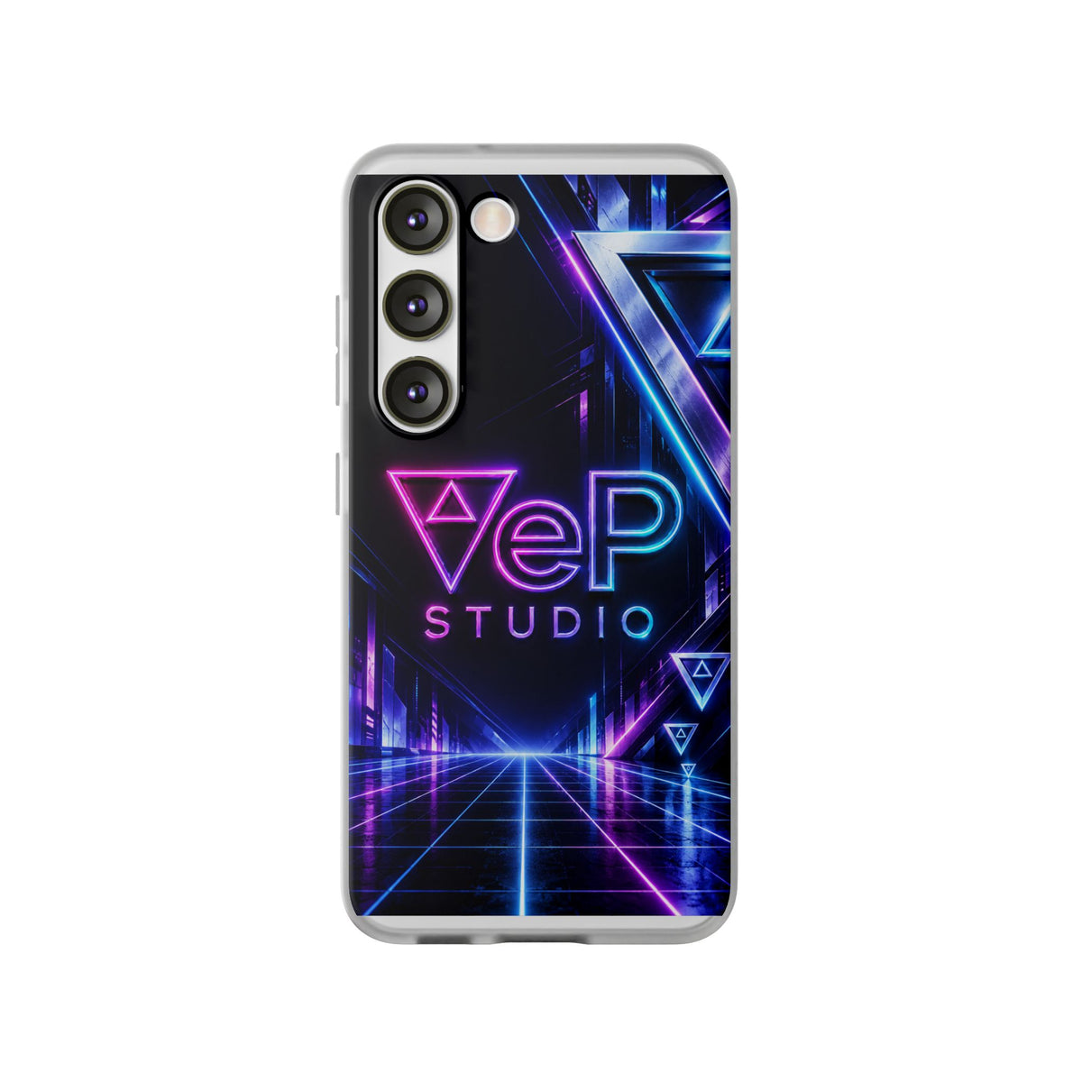 Neon Retro Studio Phone Case – 80s Vaporwave Flexi Case