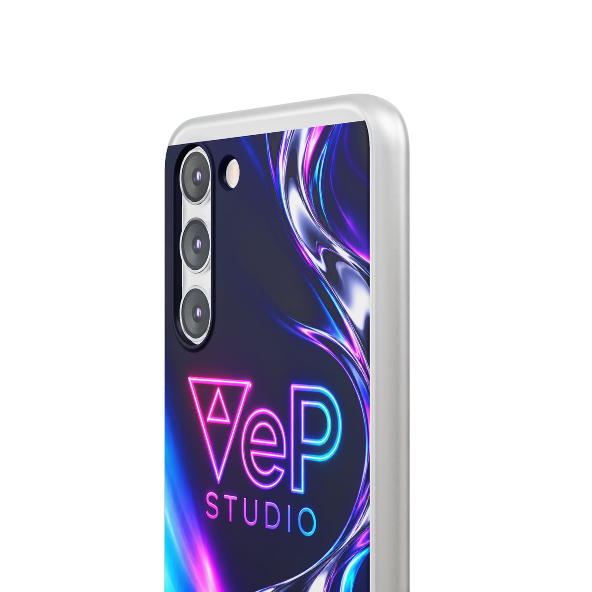 Phone Case — Neon Vaporwave "VeP Studio" Soft Flexi Cover