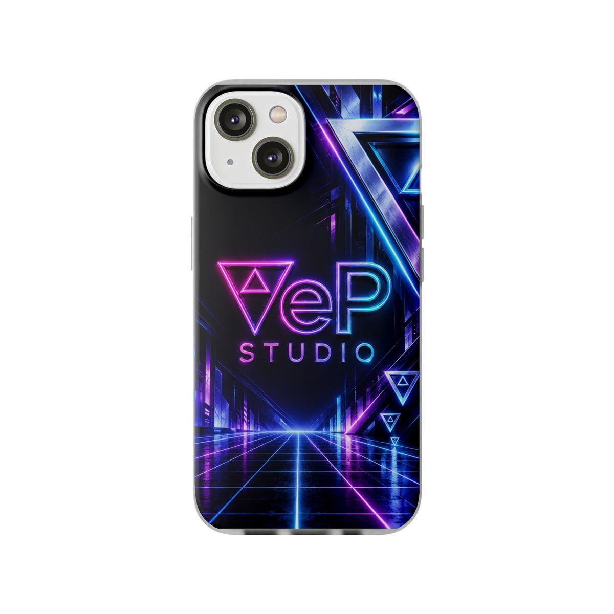 Neon Retro Studio Phone Case – 80s Vaporwave Flexi Case