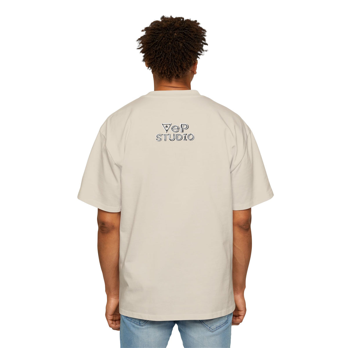 Think Again Cube Graphic Tee — Men's Oversized Cotton T-Shirt