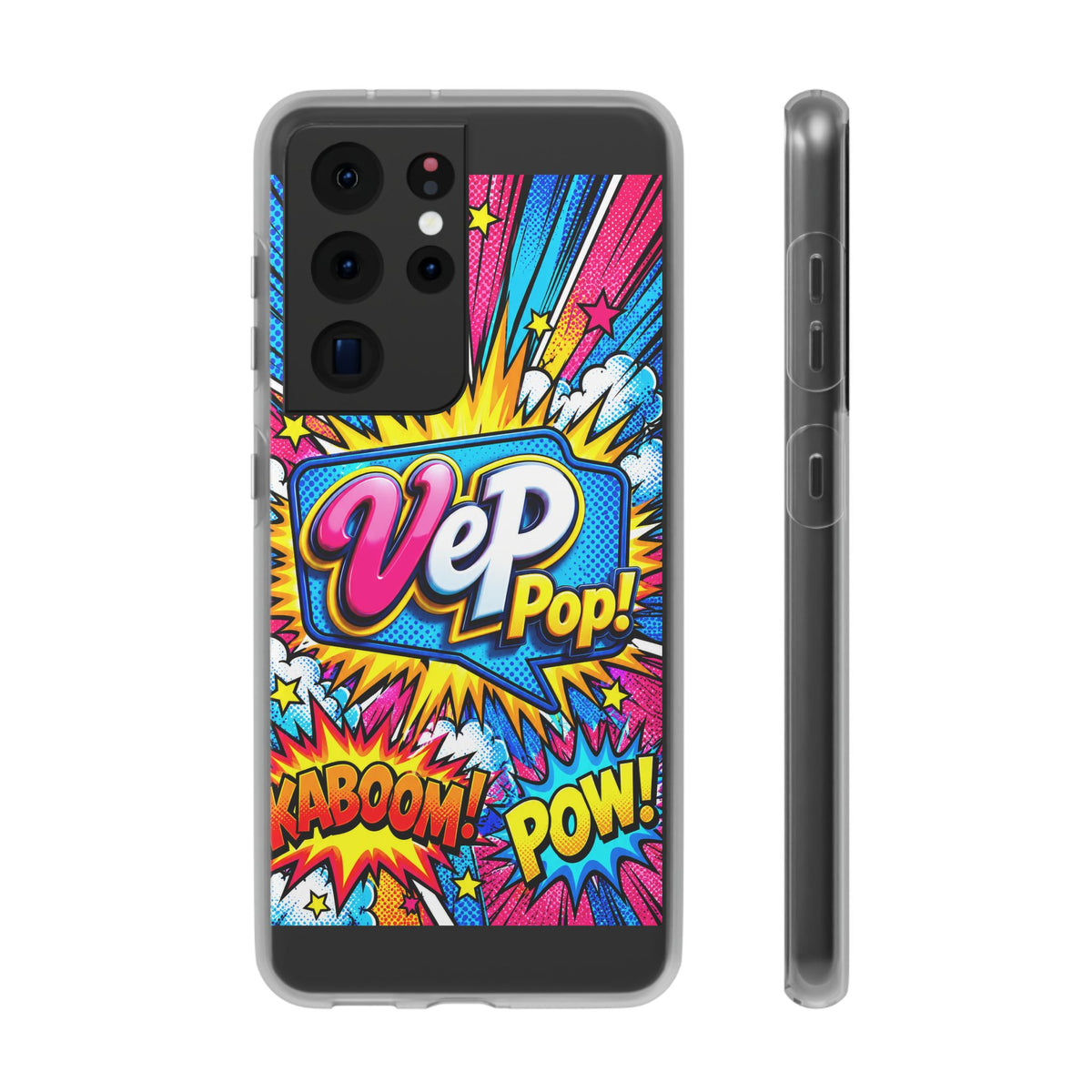 Pop Art Comic Phone Case — "VeP Pop!" Graphic Shockwave Design