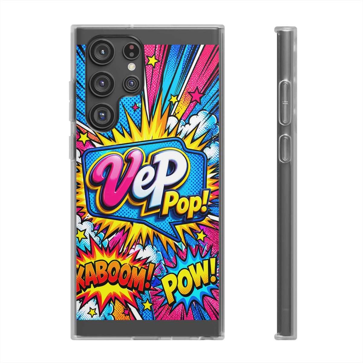 Pop Art Comic Phone Case — "VeP Pop!" Graphic Shockwave Design