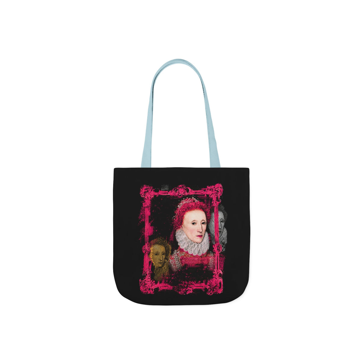 Elizabethan Portrait Tote Bag — Vintage Queen Framed Canvas Tote
