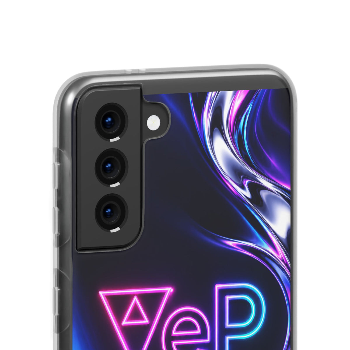 Phone Case — Neon Vaporwave "VeP Studio" Soft Flexi Cover