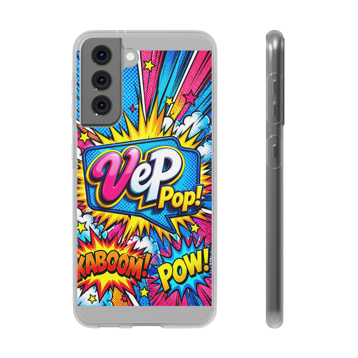 Pop Art Comic Phone Case — "VeP Pop!" Graphic Shockwave Design