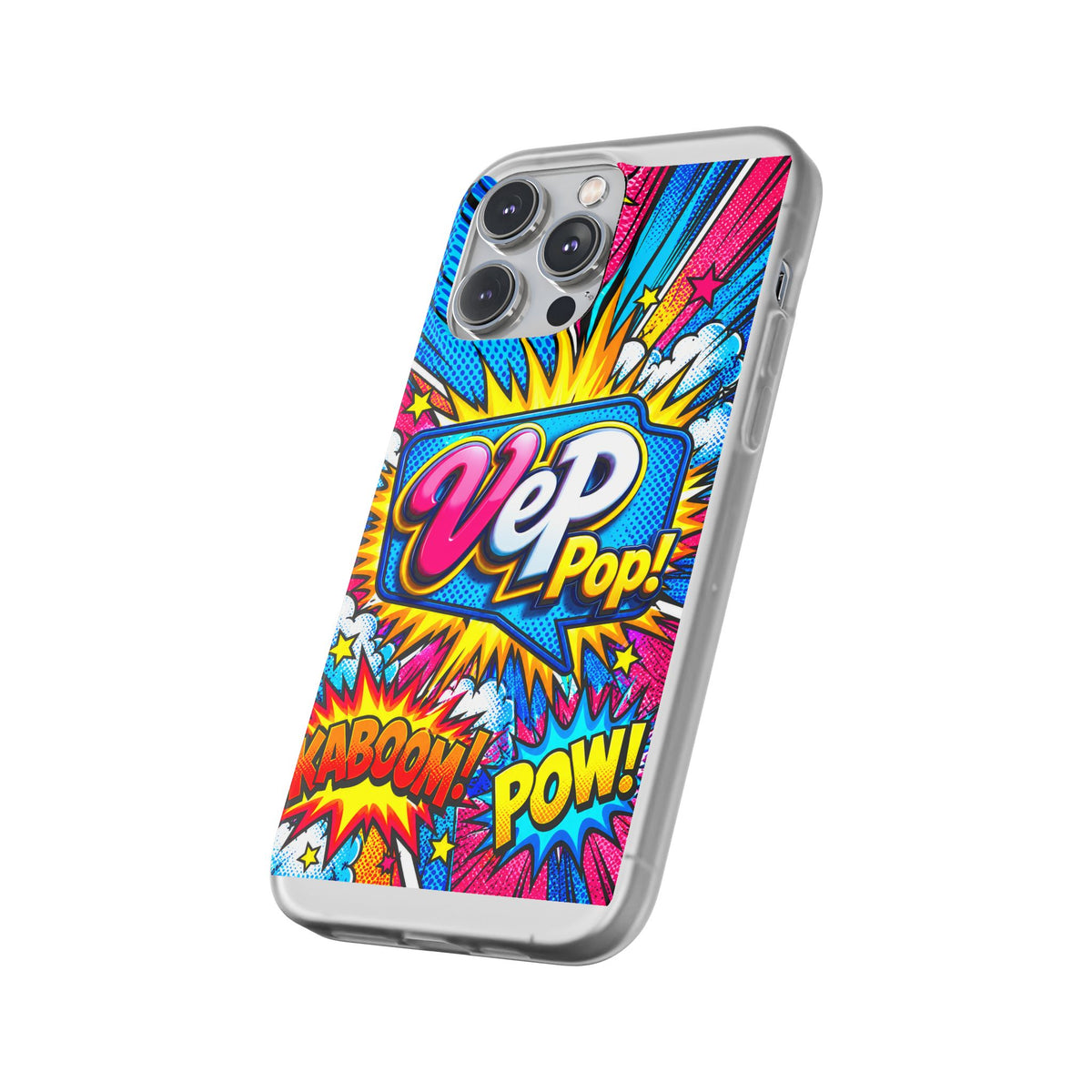 Pop Art Comic Phone Case — "VeP Pop!" Graphic Shockwave Design