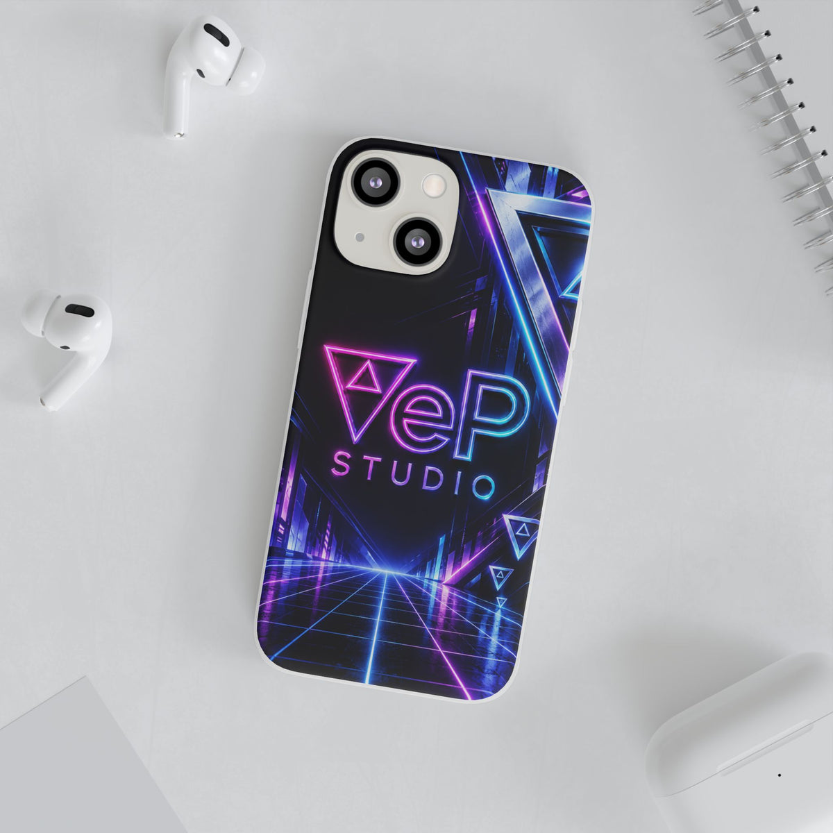 Neon Retro Studio Phone Case – 80s Vaporwave Flexi Case