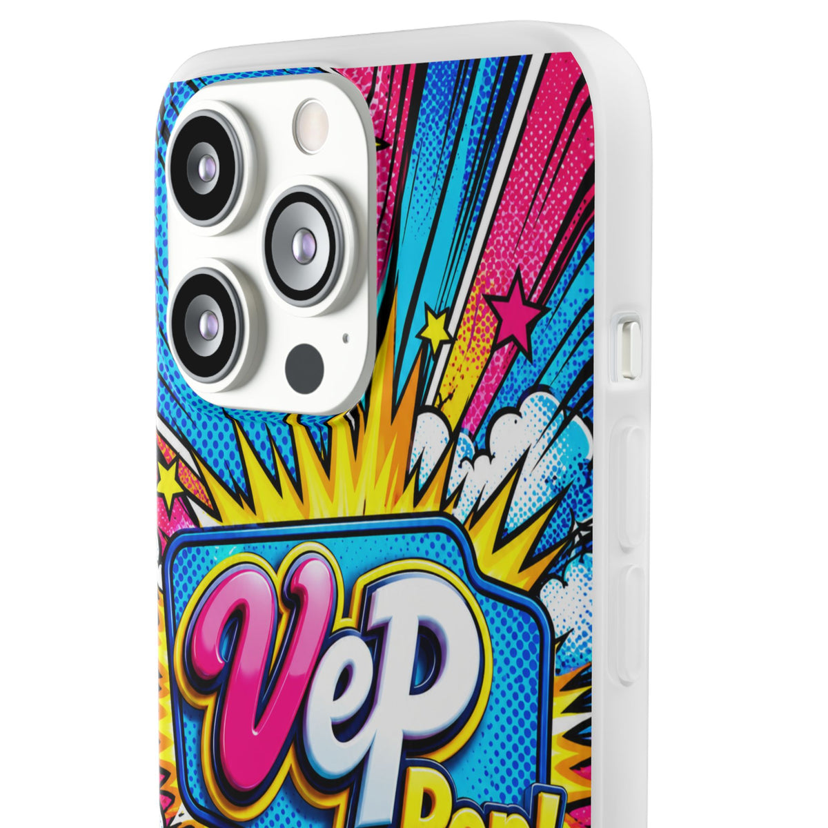 Pop Art Comic Phone Case — "VeP Pop!" Graphic Shockwave Design