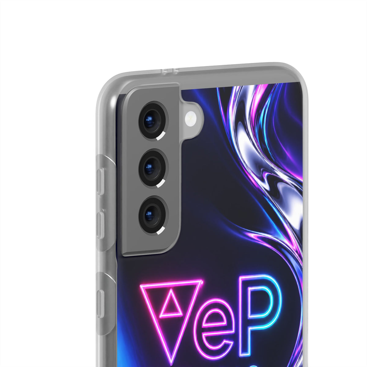 Phone Case — Neon Vaporwave "VeP Studio" Soft Flexi Cover