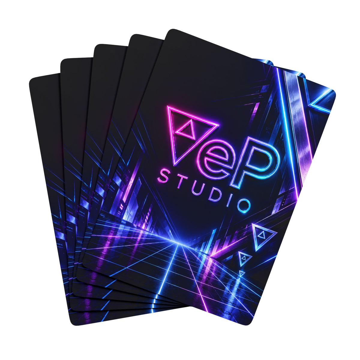 Neon Retro Poker Playing Cards — VeP Studio Design