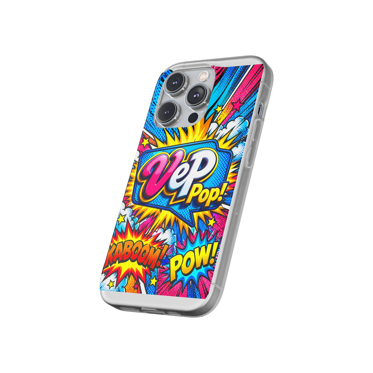 Pop Art Comic Phone Case — "VeP Pop!" Graphic Shockwave Design