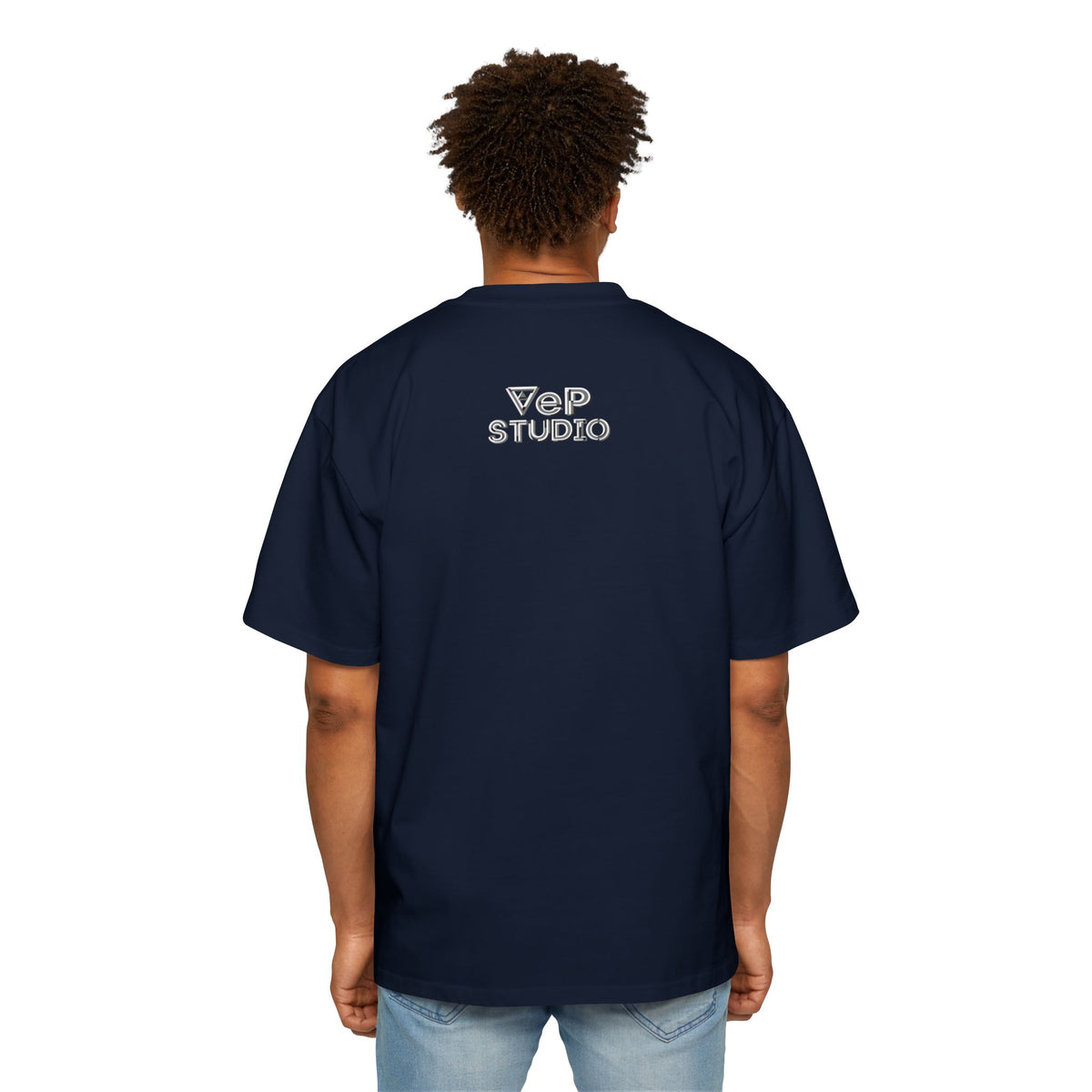 Think Again Cube Graphic Tee — Men's Oversized Cotton T-Shirt