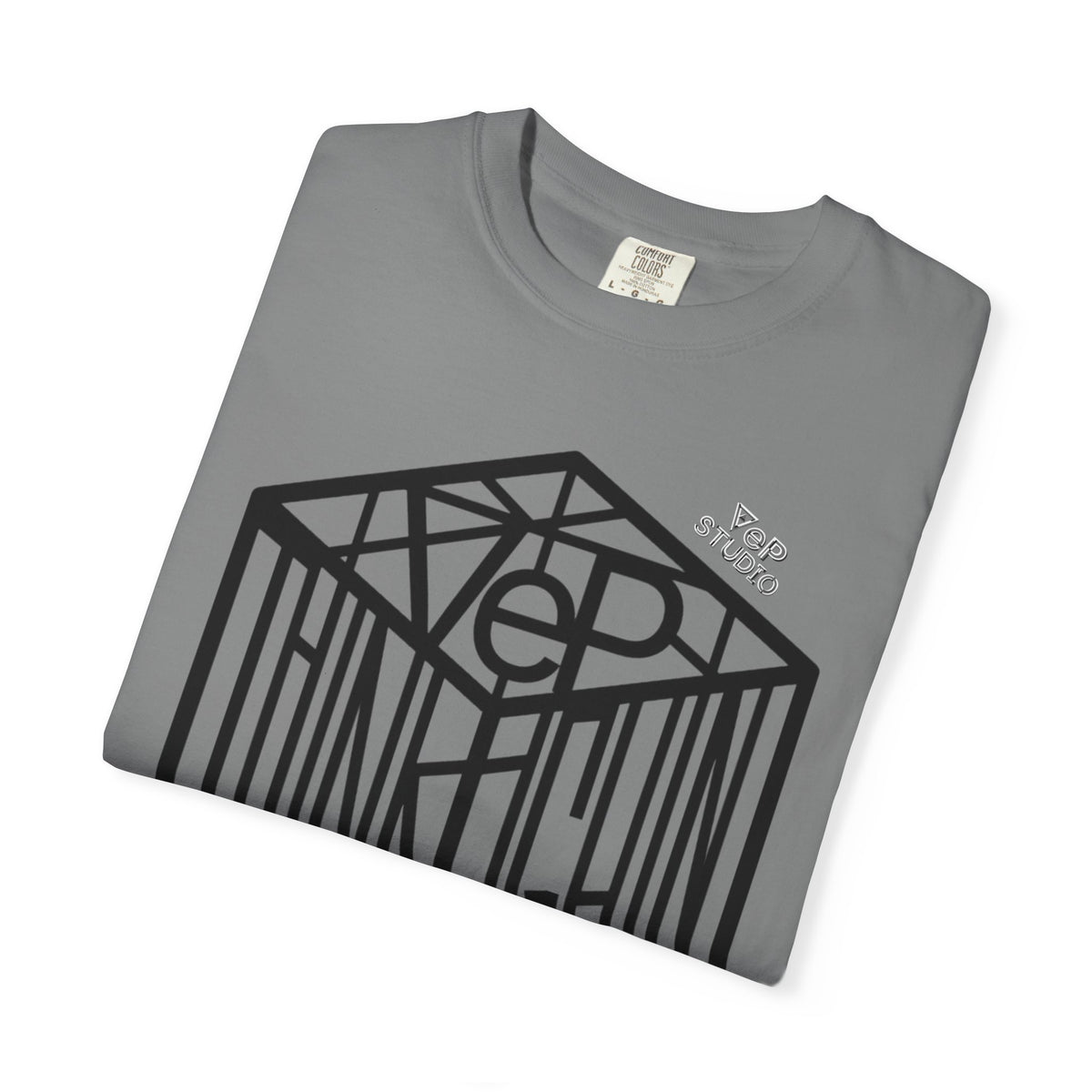 Think Outside the Box T-Shirt — Optical Cube Design with “Looking” Back Text
