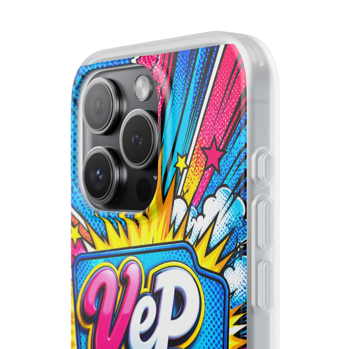 Pop Art Comic Phone Case — "VeP Pop!" Graphic Shockwave Design