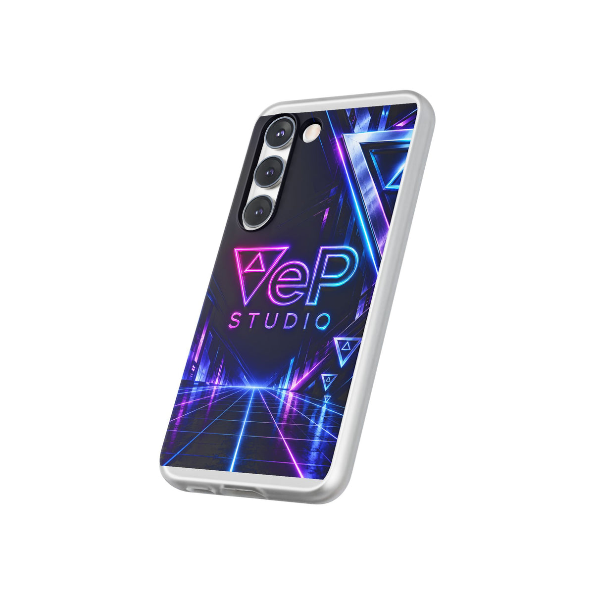 Neon Retro Studio Phone Case – 80s Vaporwave Flexi Case