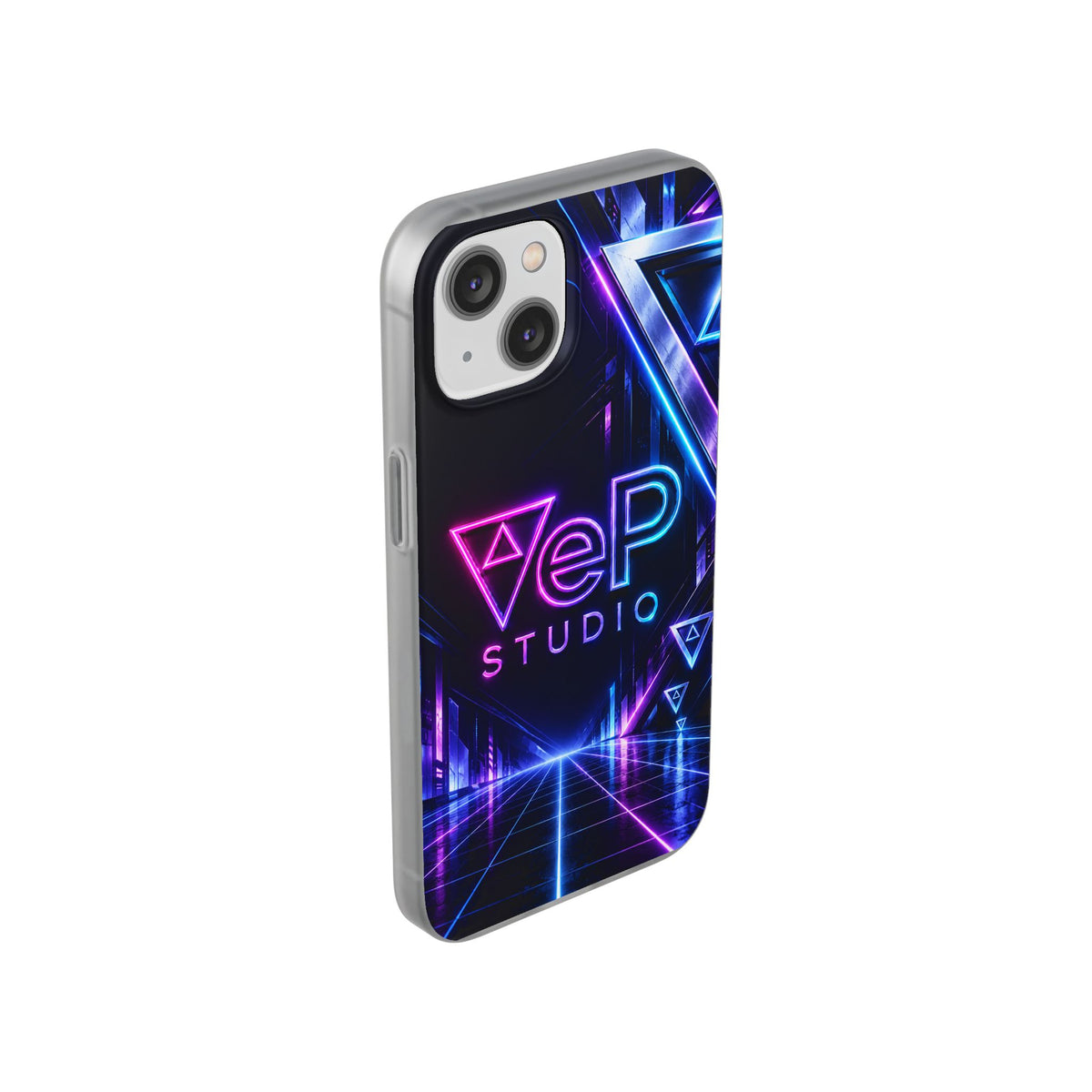 Neon Retro Studio Phone Case – 80s Vaporwave Flexi Case