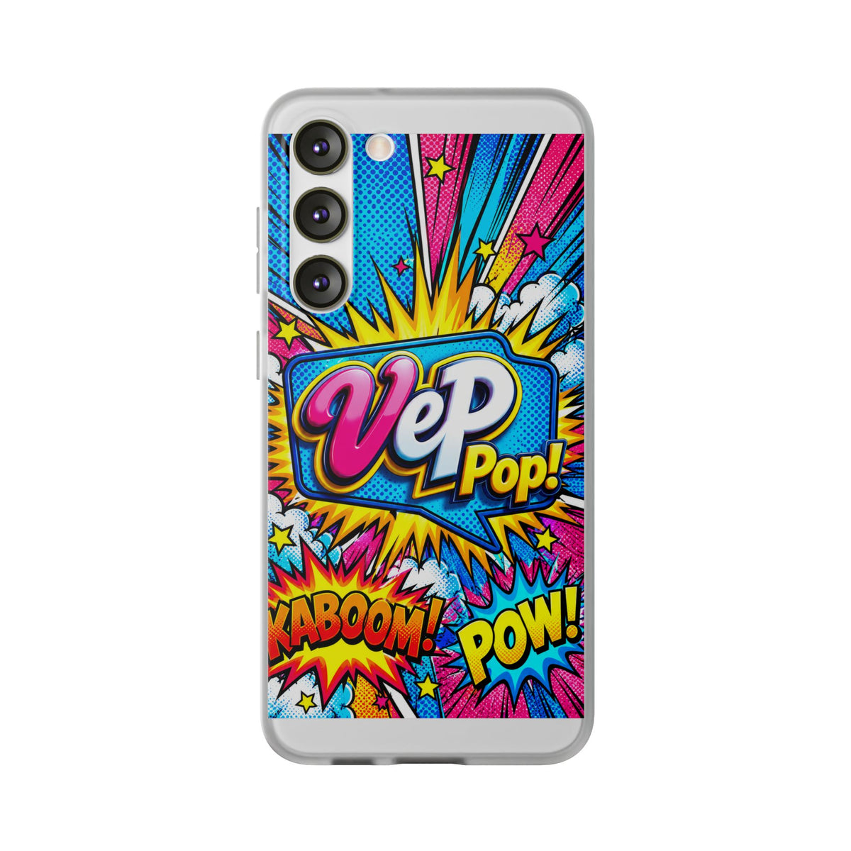 Pop Art Comic Phone Case — "VeP Pop!" Graphic Shockwave Design