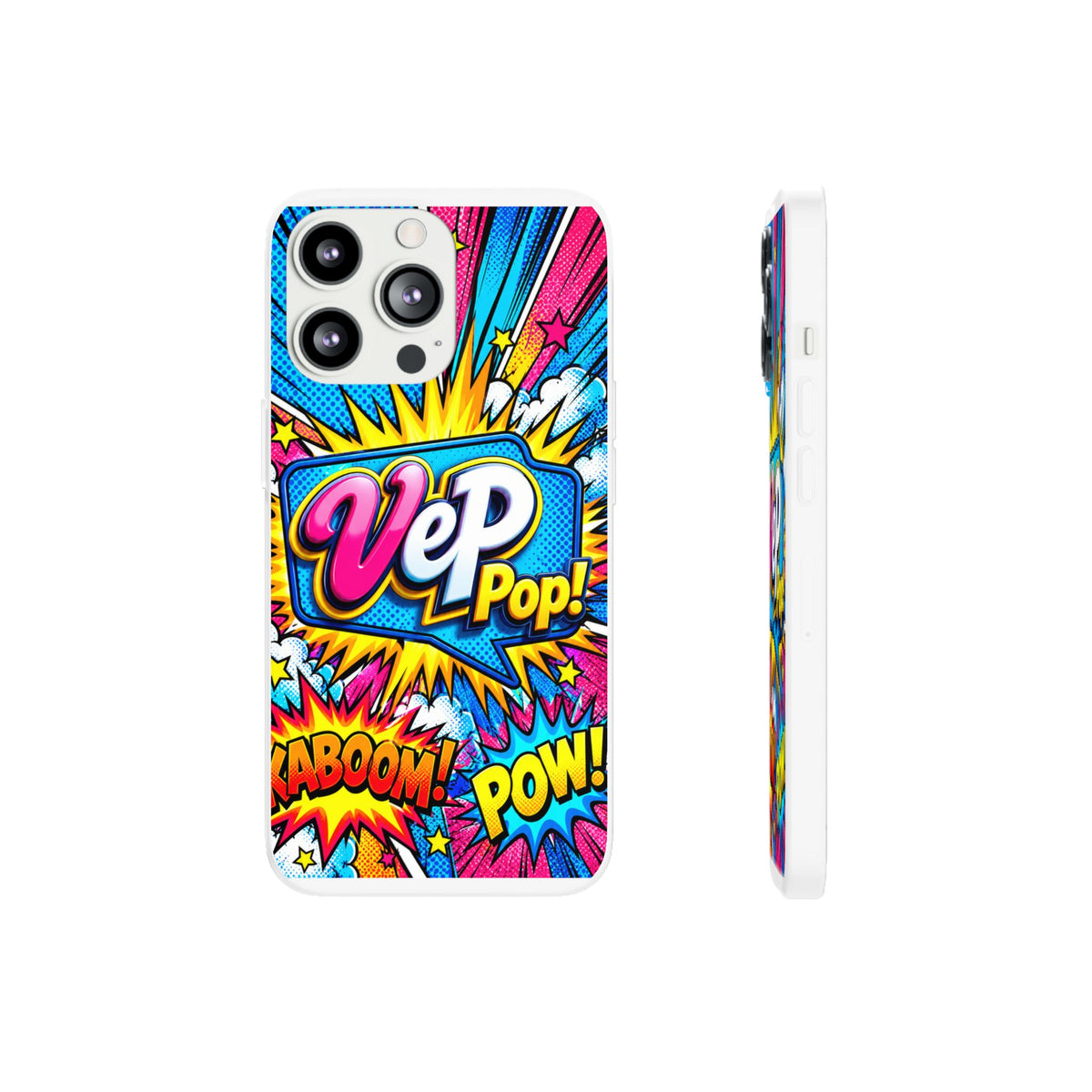 Pop Art Comic Phone Case — "VeP Pop!" Graphic Shockwave Design