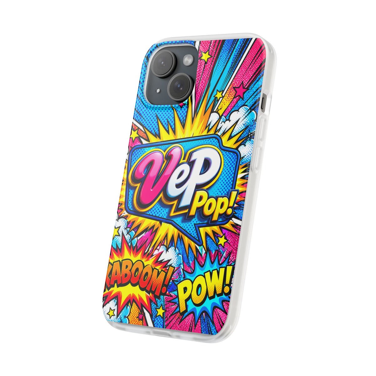 Pop Art Comic Phone Case — "VeP Pop!" Graphic Shockwave Design