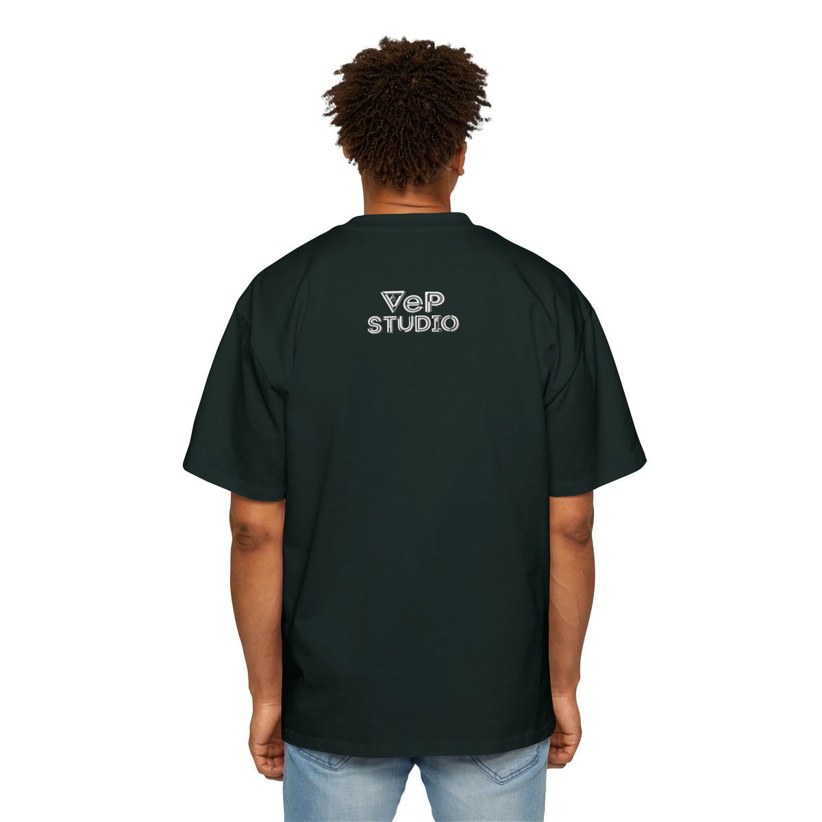 Think Again Cube Graphic Tee — Men's Oversized Cotton T-Shirt