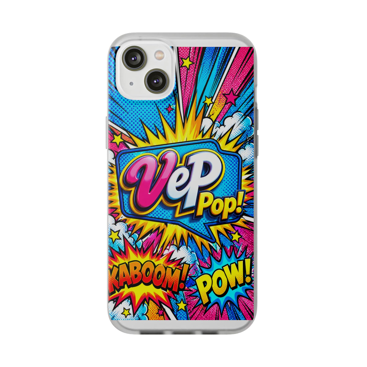 Pop Art Comic Phone Case — "VeP Pop!" Graphic Shockwave Design