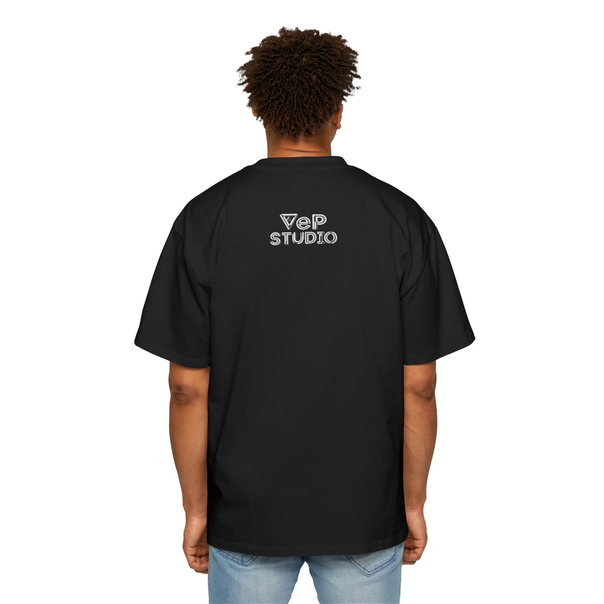 Think Again Cube Graphic Tee — Men's Oversized Cotton T-Shirt