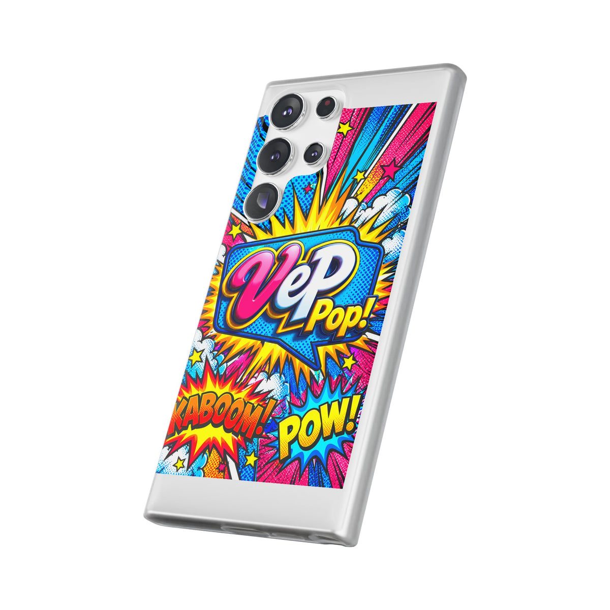 Pop Art Comic Phone Case — "VeP Pop!" Graphic Shockwave Design