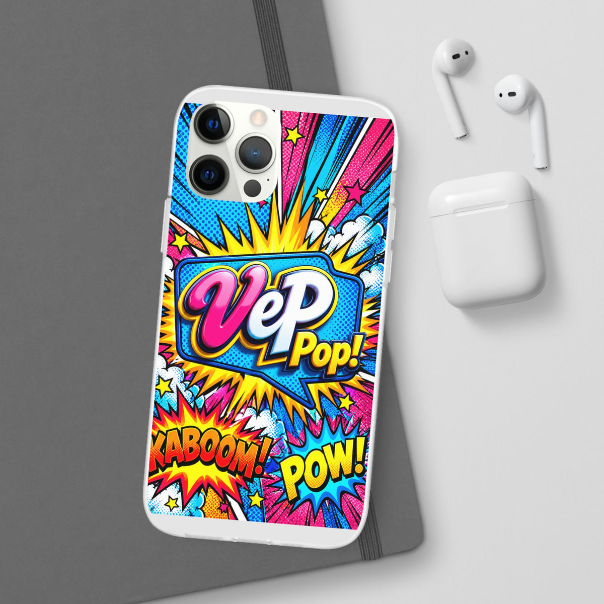 Pop Art Comic Phone Case — "VeP Pop!" Graphic Shockwave Design