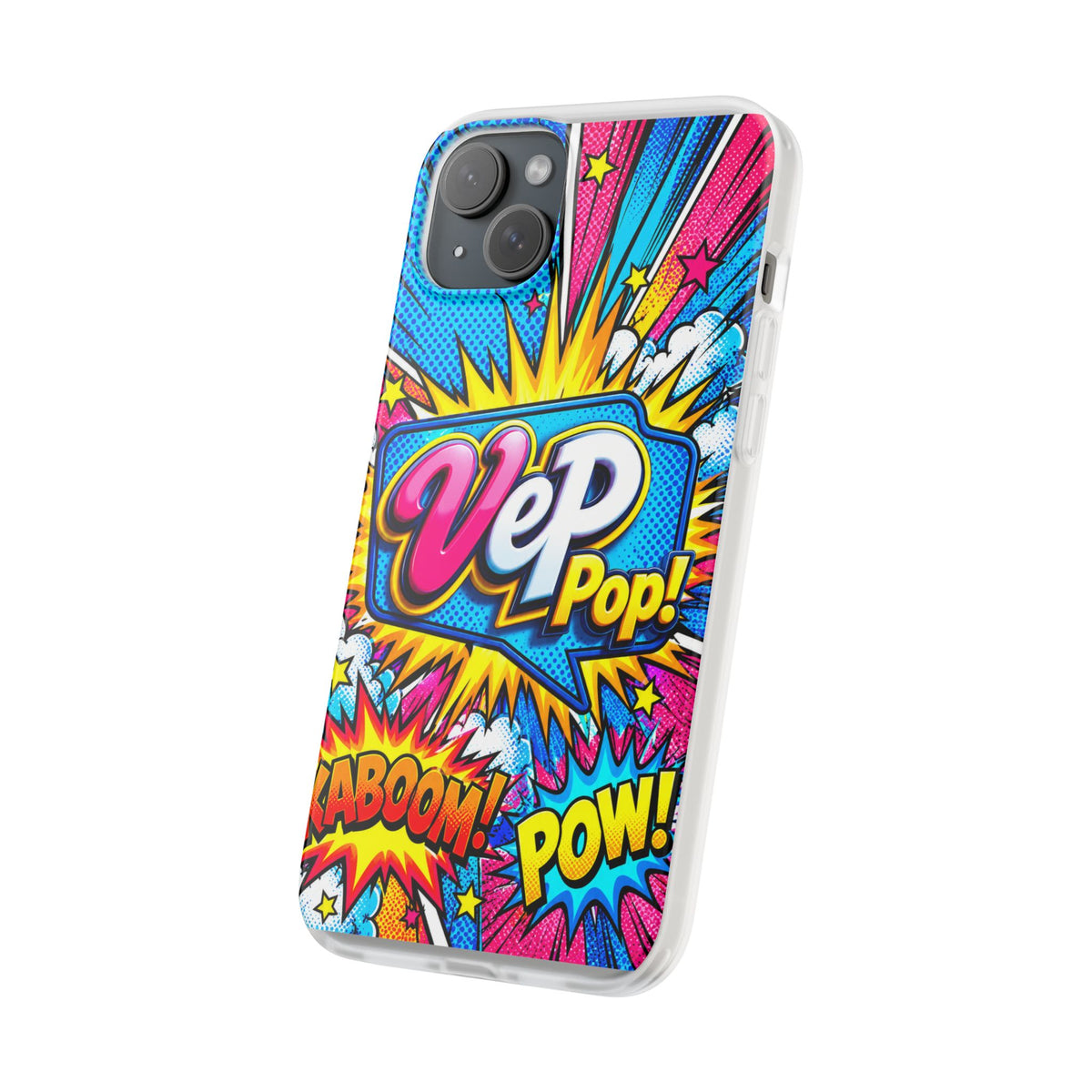 Pop Art Comic Phone Case — "VeP Pop!" Graphic Shockwave Design
