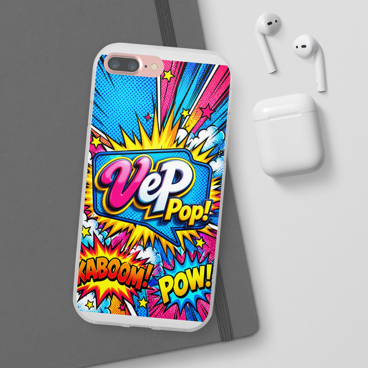 Pop Art Comic Phone Case — "VeP Pop!" Graphic Shockwave Design