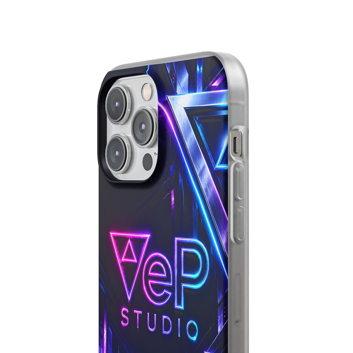 Neon Retro Studio Phone Case – 80s Vaporwave Flexi Case