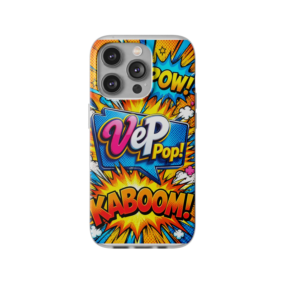 Comic Pop Phone Case — 'VeP Pop! Kaboom' Retro Superhero iPhone Cover