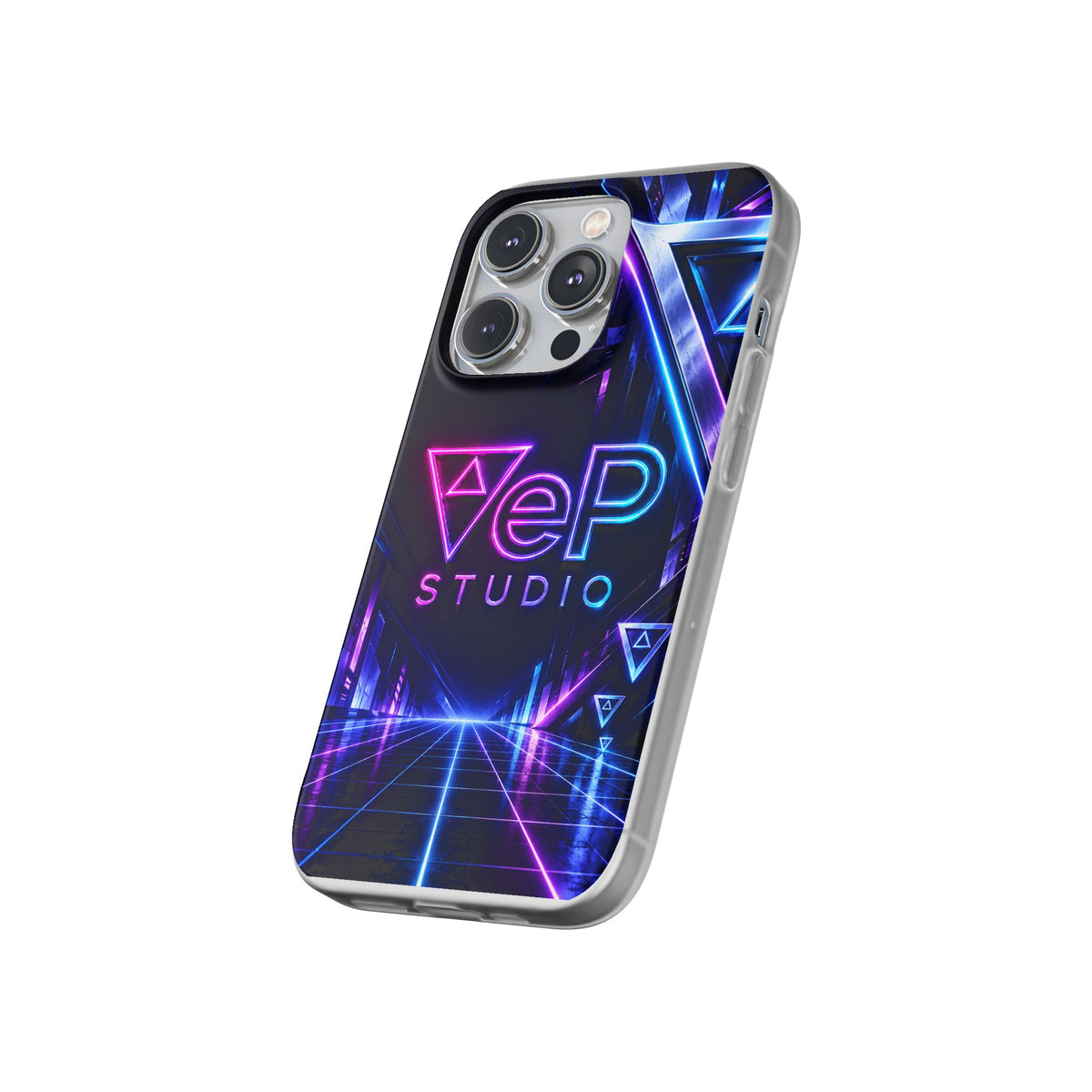 Neon Retro Studio Phone Case – 80s Vaporwave Flexi Case